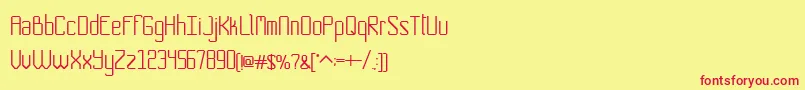 Nocorners Font – Red Fonts on Yellow Background