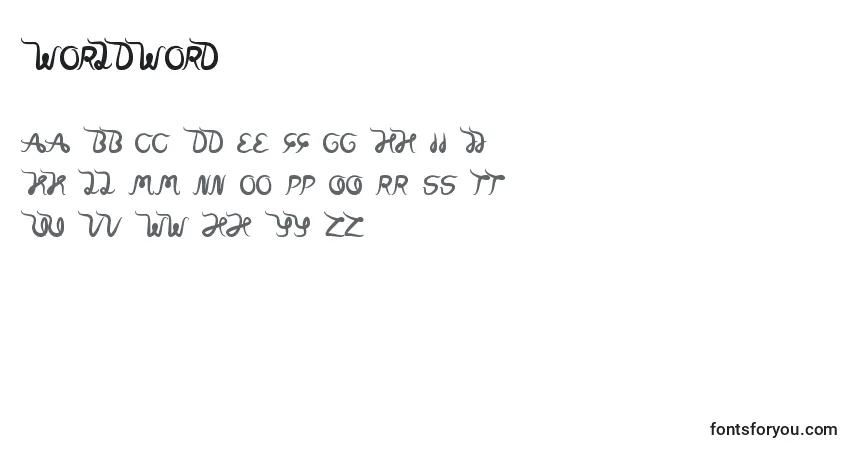 Czcionka WorldWord – alfabet, cyfry, specjalne znaki