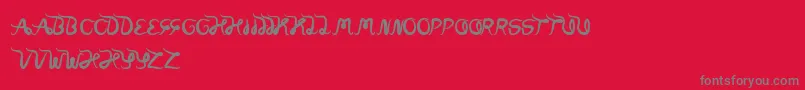 WorldWord Font – Gray Fonts on Red Background