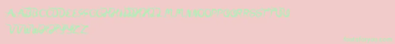 WorldWord Font – Green Fonts on Pink Background