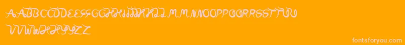 WorldWord Font – Pink Fonts on Orange Background