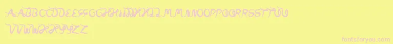 WorldWord Font – Pink Fonts on Yellow Background