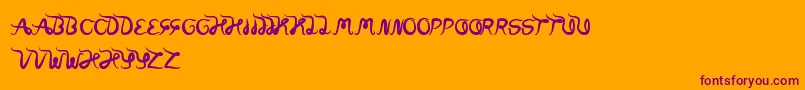 WorldWord Font – Purple Fonts on Orange Background