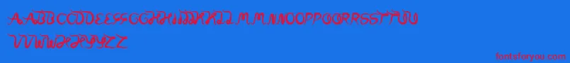 WorldWord-fontti – punaiset fontit sinisellä taustalla