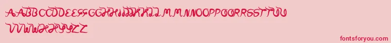 WorldWord Font – Red Fonts on Pink Background