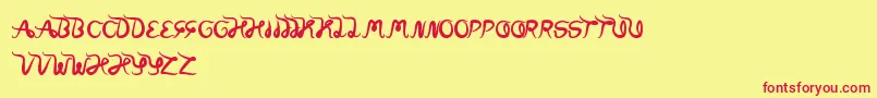 WorldWord Font – Red Fonts on Yellow Background