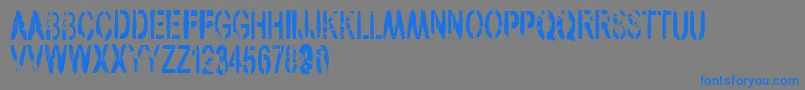 VtksArmy Font – Blue Fonts on Gray Background