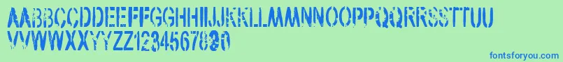 VtksArmy Font – Blue Fonts on Green Background