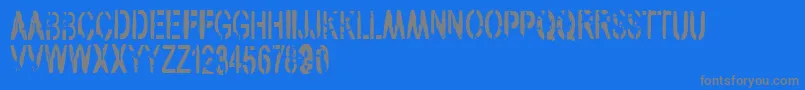 VtksArmy Font – Gray Fonts on Blue Background