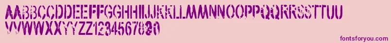 VtksArmy Font – Purple Fonts on Pink Background