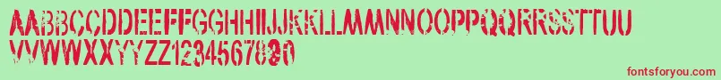 VtksArmy Font – Red Fonts on Green Background