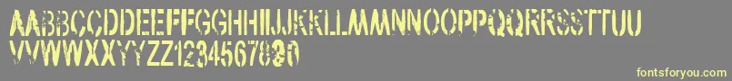 VtksArmy Font – Yellow Fonts on Gray Background