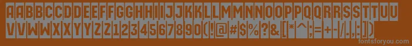 AMachinaortocm Font – Gray Fonts on Brown Background