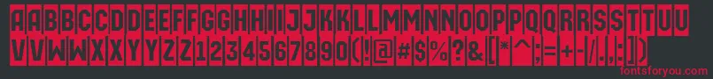 AMachinaortocm Font – Red Fonts on Black Background