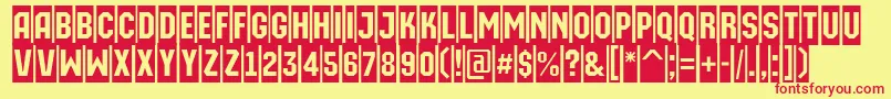 AMachinaortocm Font – Red Fonts on Yellow Background