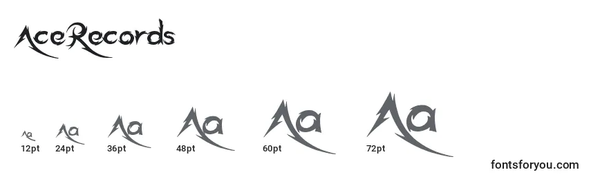 Размеры шрифта AceRecords