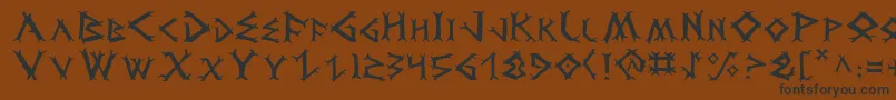 DragonOrder Font – Black Fonts on Brown Background