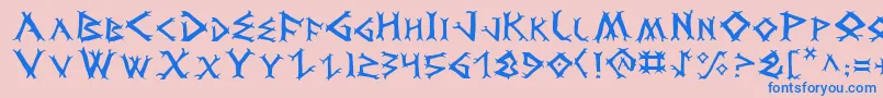 DragonOrder Font – Blue Fonts on Pink Background