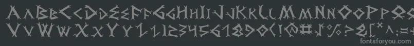 DragonOrder Font – Gray Fonts on Black Background