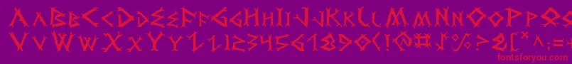 DragonOrder Font – Red Fonts on Purple Background