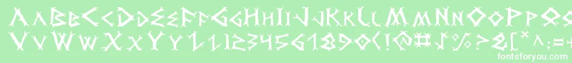 DragonOrder Font – White Fonts on Green Background