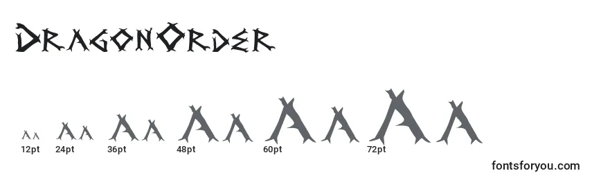 DragonOrder Font Sizes