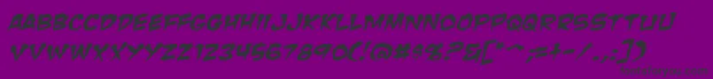 ZombieGutsSquishedItalic Font – Black Fonts on Purple Background