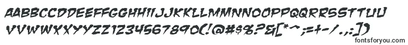 ZombieGutsSquishedItalic Font – Fonts Starting with Z
