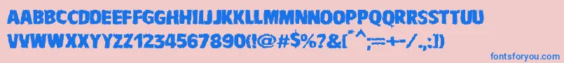 Подробнее о шрифте VtcbadnauseaRegular Шрифт VtcbadnauseaRegular – синие шрифты на розовом фоне