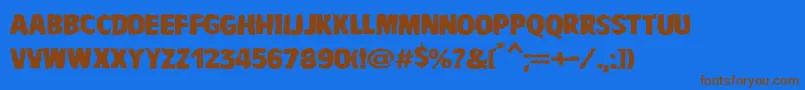 En savoir plus sur la police VtcbadnauseaRegular Police VtcbadnauseaRegular – polices brunes sur fond bleu