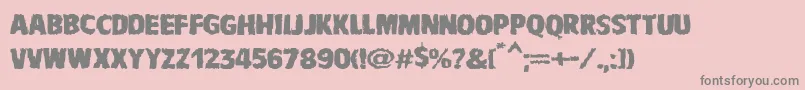 VtcbadnauseaRegular-fontti – harmaat kirjasimet vaaleanpunaisella taustalla