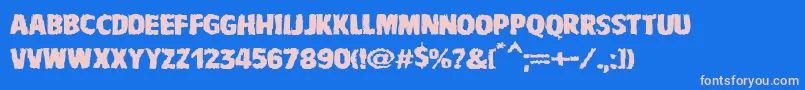 Шрифт VtcbadnauseaRegular – розовые шрифты на синем фоне