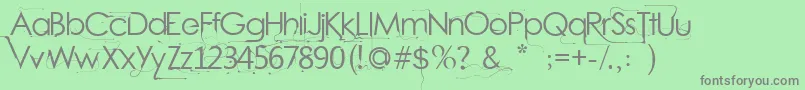 BrightYoungThings Font – Gray Fonts on Green Background