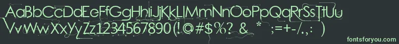 BrightYoungThings Font – Green Fonts on Black Background