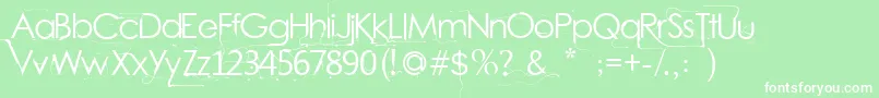 BrightYoungThings Font – White Fonts on Green Background