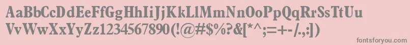 Terminusblackcondssk Font – Gray Fonts on Pink Background