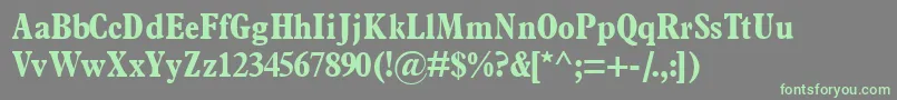 Terminusblackcondssk Font – Green Fonts on Gray Background