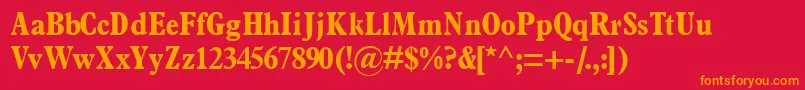 Terminusblackcondssk Font – Orange Fonts on Red Background