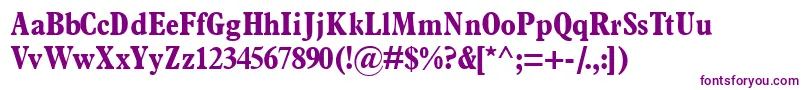 Terminusblackcondssk Font – Purple Fonts on White Background