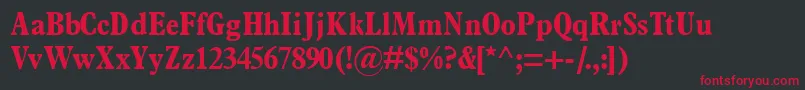 Terminusblackcondssk Font – Red Fonts on Black Background