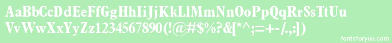 Terminusblackcondssk Font – White Fonts on Green Background