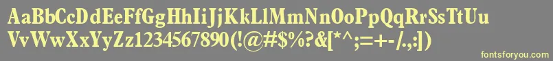 Terminusblackcondssk-Schriftart – Gelbe Schriften auf grauem Hintergrund