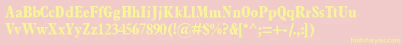 Terminusblackcondssk Font – Yellow Fonts on Pink Background