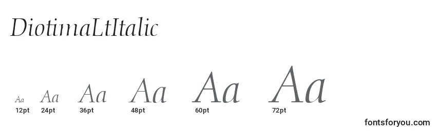 Размеры шрифта DiotimaLtItalic