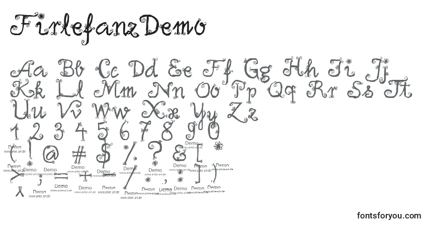 Schriftart FirlefanzDemo – Alphabet, Zahlen, spezielle Symbole