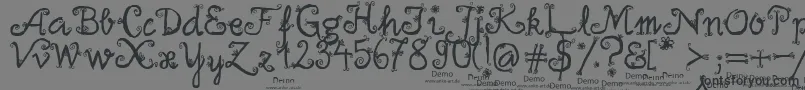 FirlefanzDemo Font – Black Fonts on Gray Background