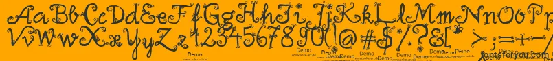 FirlefanzDemo Font – Black Fonts on Orange Background