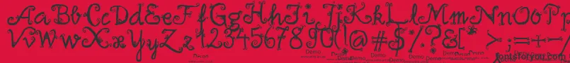 FirlefanzDemo Font – Black Fonts on Red Background