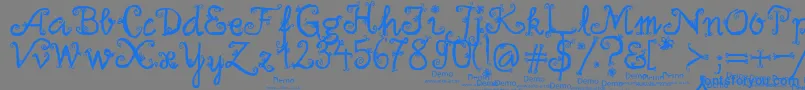 FirlefanzDemo Font – Blue Fonts on Gray Background