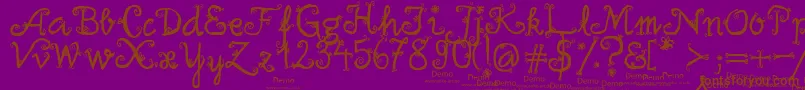 FirlefanzDemo Font – Brown Fonts on Purple Background